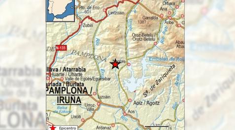 terremoto Terremoto en el valle de Arce de 1,7 grados