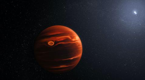 exoplaneta-VHS-256b-JAMES-WEBB Interpretación artística del exoplaneta VHS 1256b situado a 40 años luz de la Tierra