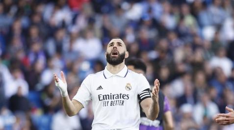 El delantero del Real Madrid, Karim Benzema durante el partido El delantero del Real Madrid, Karim Benzema durante el partido