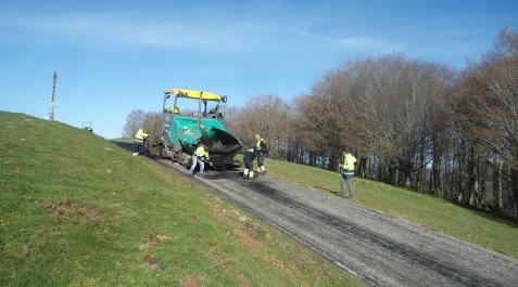 carretera-baztarla-leitza Imagen de las obras de asfaltado en Baztarla