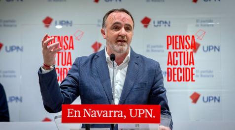 Javier Esparza, durante el Consejo Político de UPN