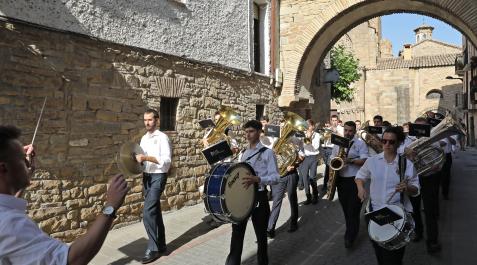 Actuación en la concentración de bandas de música celebrada el año pasado en Sangüesa Actuación en la concentración de bandas de música celebrada el año pasado en Sangüesa