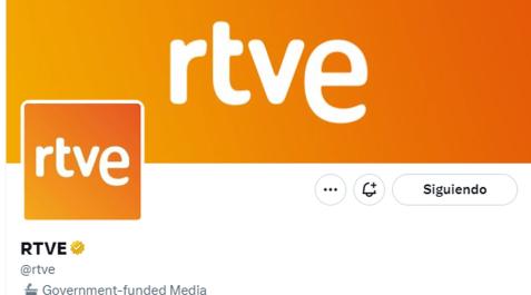Cuenta de Twitter de RTVE Cuenta de Twitter de RTVE