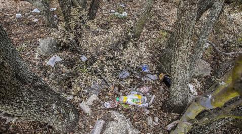 Basura en el entorno natural Basuraleza