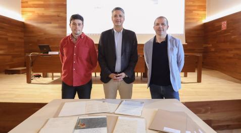 archivo de navarra De izda a dcha: Diego Val, Ignacio Apezteguía y Félix Seguro