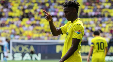 Nicolas Jackson, del Villarreal, celebrando un gol