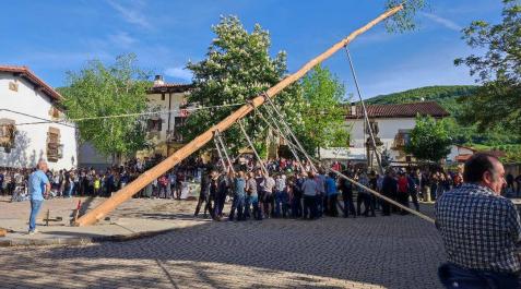 Instante de la operación llevada a cabo ayer por la tarde en la plaza de Iturmendi. Instante de la operación llevada a cabo ayer por la tarde en la plaza de Iturmendi.