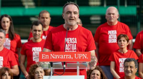 Javier Esparza, este miércoles en la presentación de la lista de UPN al Parlamento de Navarra Javier Esparza, este miércoles en la presentación de la lista de UPN al Parlamento de Navarra