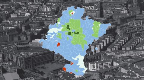 Mapa por tramos de renta por hogares Los municipios con más renta por hogar se sitúan entorno a la comarca de Pamplona