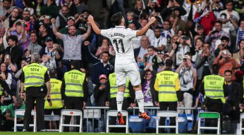 Marco Asensio celebra su tanto al Getafe Marco Asensio celebra su tanto al Getafe