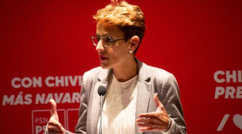 chivite-psn La candidata del PSN a la Presidencia del Gobierno de Navarra, María Chivite, en un acto electoral