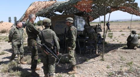 El rey Felipe VI ha presenciado el ejercicio disuasorio 'Swift Response 2023' Ablitas