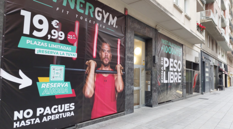 Imagen del nuevo gimnasio Synergym en los antiguos cines Olite Imagen del nuevo gimnasio Synergym en los antiguos cines Olite