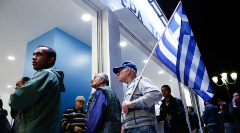 Imagen de la jornada electoral en Grecia Imagen de la jornada electoral en Grecia