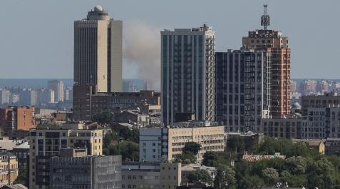 misiles-rusos-kiev Kiev ha sido escenario este lunes de nuevas explosiones en el marco de un nuevo ataque por parte del Ejército ruso