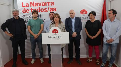 barkos geroa bai Rueda de prensa, este lunes, de Uxue Barkos tras la jornada electoral