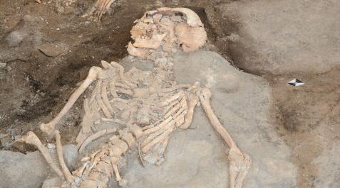 esqueletos-pompeya Hallan los esqueletos de tres habitantes de Pompeya y dos frescos de escenas mitológicas en las nuevas excavaciones del área arqueológica de la ciudad, destruida por el volcán Vesubio en el 79 d. C.