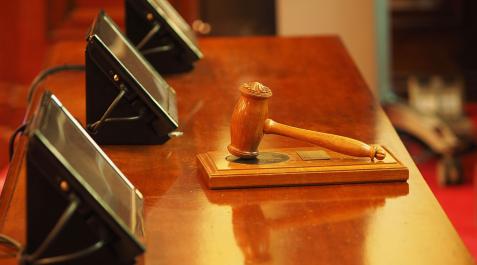 Imagen de archivo de un juicio Imagen de archivo de un juicio