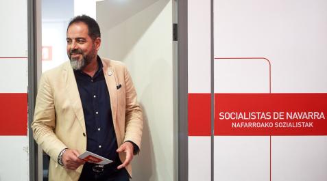alzorriz El secretario de Organización del PSN, Ramón Alzórriz, durante la rueda de prensa en la que analizó los resultados electorales