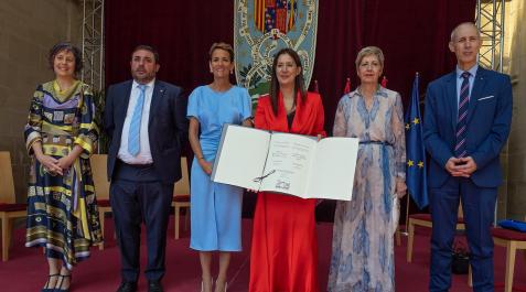 Asistentes a la entrega del Príncipe de Viana 2023 a la escritora Dolores Redondo