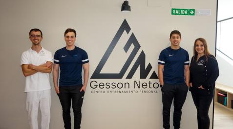 gesson Xabier Jaurrieta, Gesson Neto, Sergio Rubio y Esther Puerta, en el centro Gesson de Ripagaina