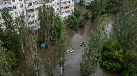 Evacuaciones en Ucrania Se suceden las evacuaciones en la zona afectada