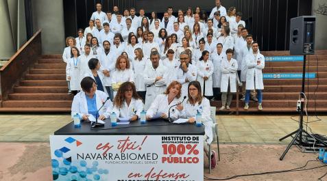 Comité de Navarrabiomed Comparecencia del comité de empresa de Navarrabiomed, este jueves