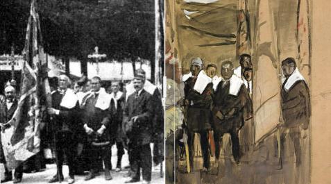 Antes y después del boceto de Sorolla Antes y después del boceto de Sorolla