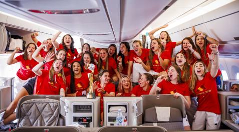 Fotos de la celebración del título de campeonas del mundo de la selección española de fútbol Fotos de la celebración del título de campeonas del mundo de la selección española de fútbol