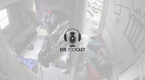Varias personas sin hogar durmiendo en una nave abandonada en Pamplona Varias personas sin hogar durmiendo en una nave abandonada en Pamplona