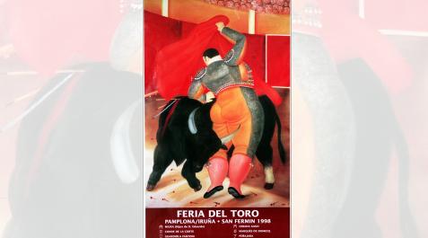 Cartel de la Feria del Toro 1998 diseñado por el artista colombiano Fernando Botero