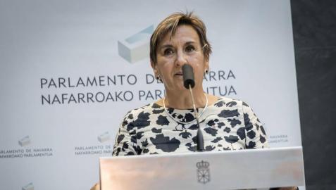 Marisa de Simón, tras el pleno de investidura de María Chivite como presidenta.