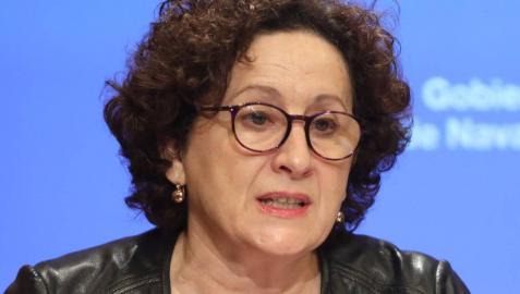 La consejera de Derechos Sociales, María Carmen Maeztu, en la rueda de prensa