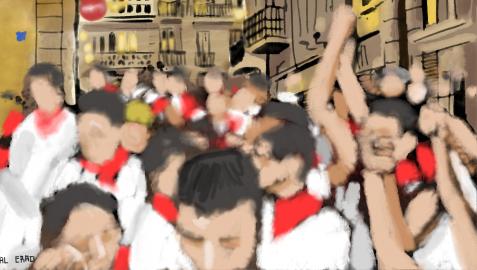 Ilustración de San Fermín Ilustración de San Fermín