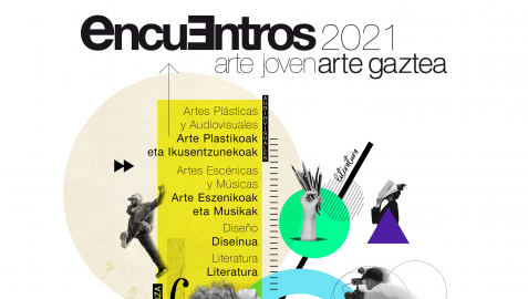 Cartel de los Encuentros de Arte Joven.