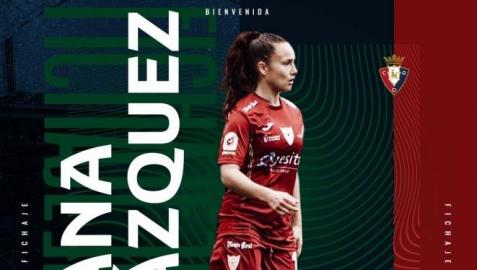 Ana Velázquez se incorpora a la disciplina de Osasuna Femenino
