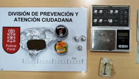 Material incautado al menor