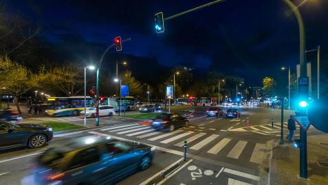 Tráfico en la avenida del Ejército, en Pamplona