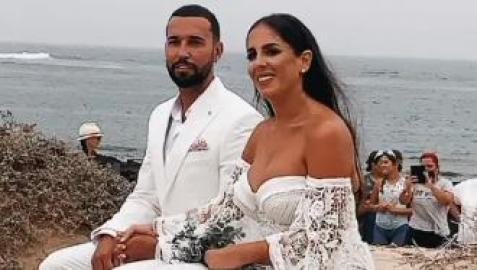 Un momento de la boda de Anabel Pantoja y Omar Sánchez