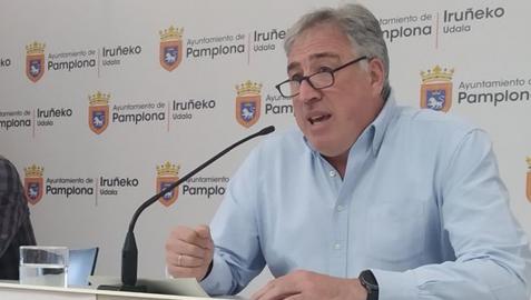 Joseba Asiron, durante la rueda ofrecida este viernes