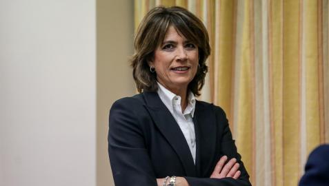 La exministra de Justicia y fiscal Dolores Delgado, a su llegada a la Comisión de Justicia del Congreso de los Diputados para comparecer en relación con su propuesta de nombramiento como Fiscal General del Estado
