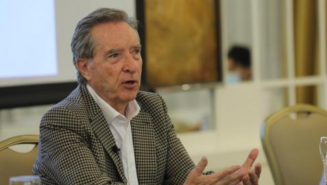 El periodista Iñaki Gabilondo, reconocido con un Ondas especial, en una reciente visita a Pamplona