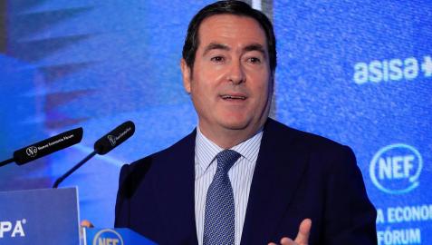 Antonio Garamendi, este miércoles en el desayuno informativo