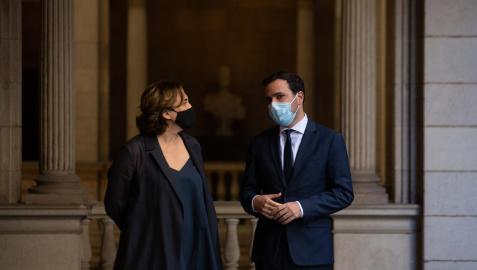 Ada Colau y Alberto Garzón, en su encuentro para abordar planes conjuntos sobre alimentación saludable