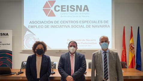 La Asociación de Centros Especiales de Empleo de Iniciativa Social de Navarra (Ceisna) presentada en el Parlamento foral La Asociación de Centros Especiales de Empleo de Iniciativa Social de Navarra (Ceisna) presentada en el Parlamento foral