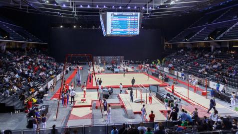 Vista general del Navarra Arena, en la jornada inaugural Vista general del Navarra Arena, en la jornada inaugural