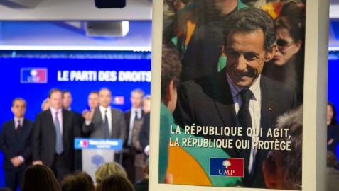 Sarkozy, en un cartel