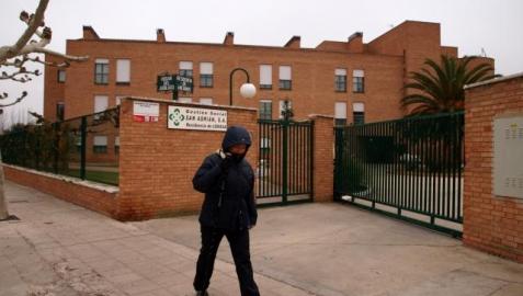 Exterior de la residencia de ancianos de Lodosa, uno de los centro que dirige Gestión Social. J.A. VAQUERO
