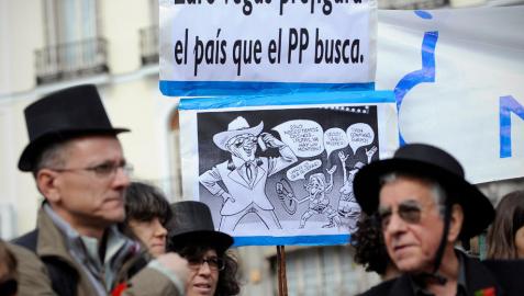 Protesta contra Eurovegas en Madrid