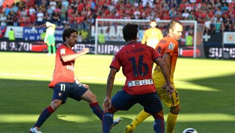 Imágenes del partido que han disputado Osasuna y Barcelona en el Reyno de Navarra, y que ha terminado con victoria culé por 1-2